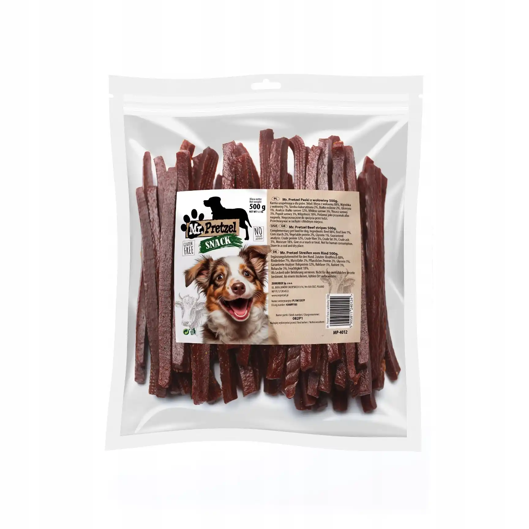 Przysmaki dla psa smaczki przekąski treserki - WOŁOWINA 500g - paski - obrazek 3