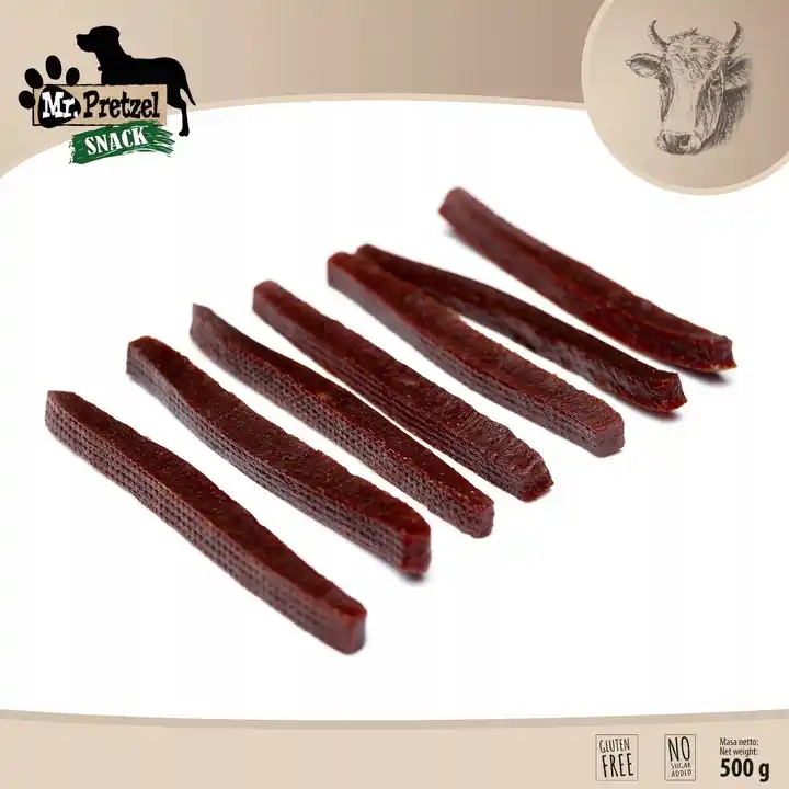 Przysmaki dla psa smaczki przekąski treserki - WOŁOWINA 500g - paski - obrazek 2