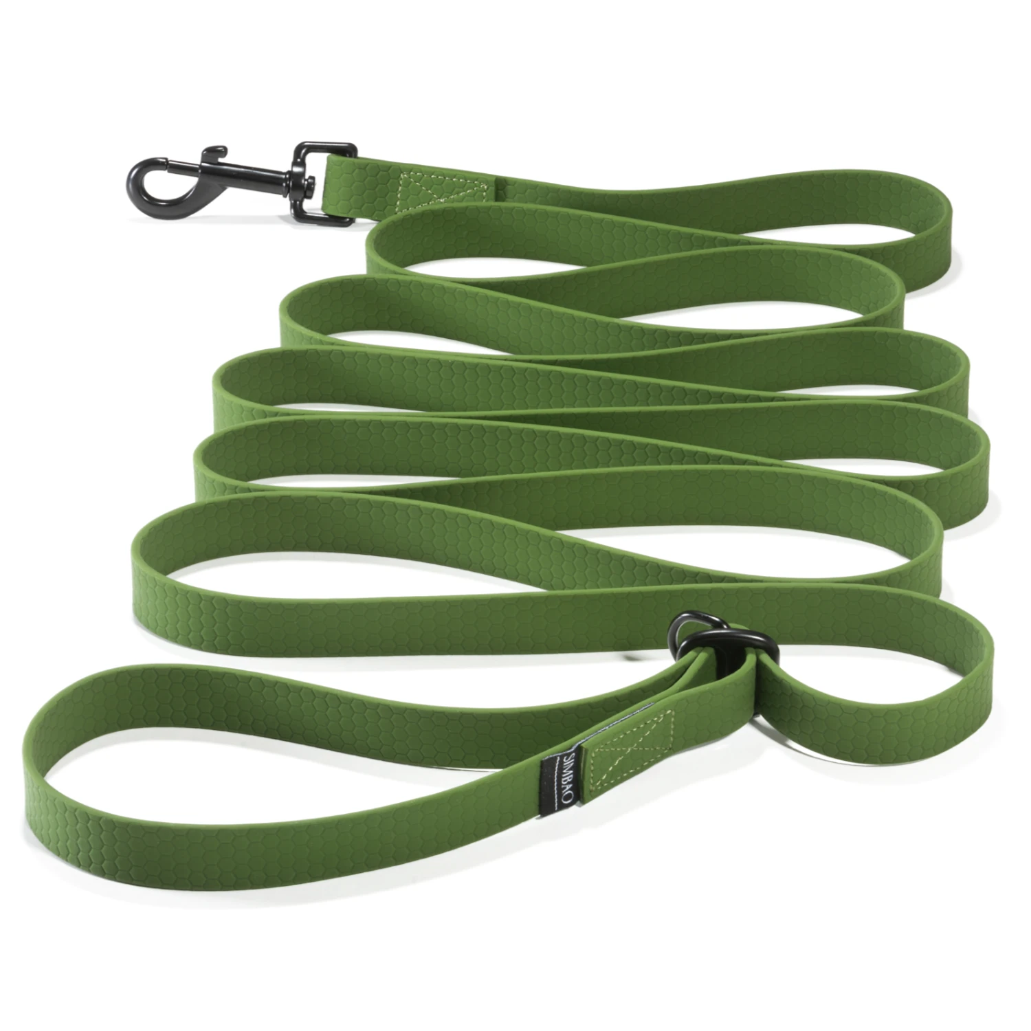 Regulowana smycz wodoodporna KHAKI - obrazek 2