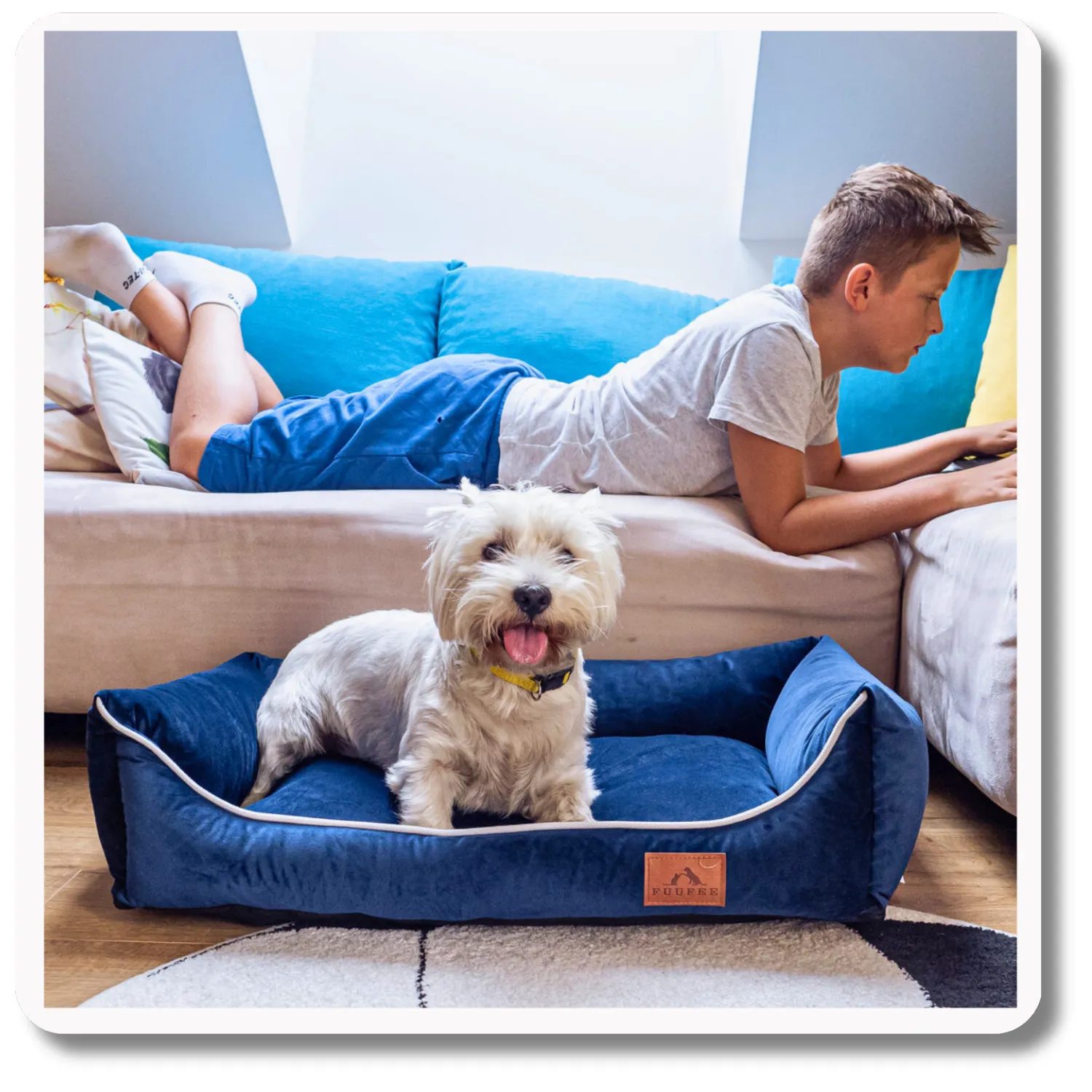 Legowisko dla psa <br>SOFA OCEAN BLUE - obrazek 5