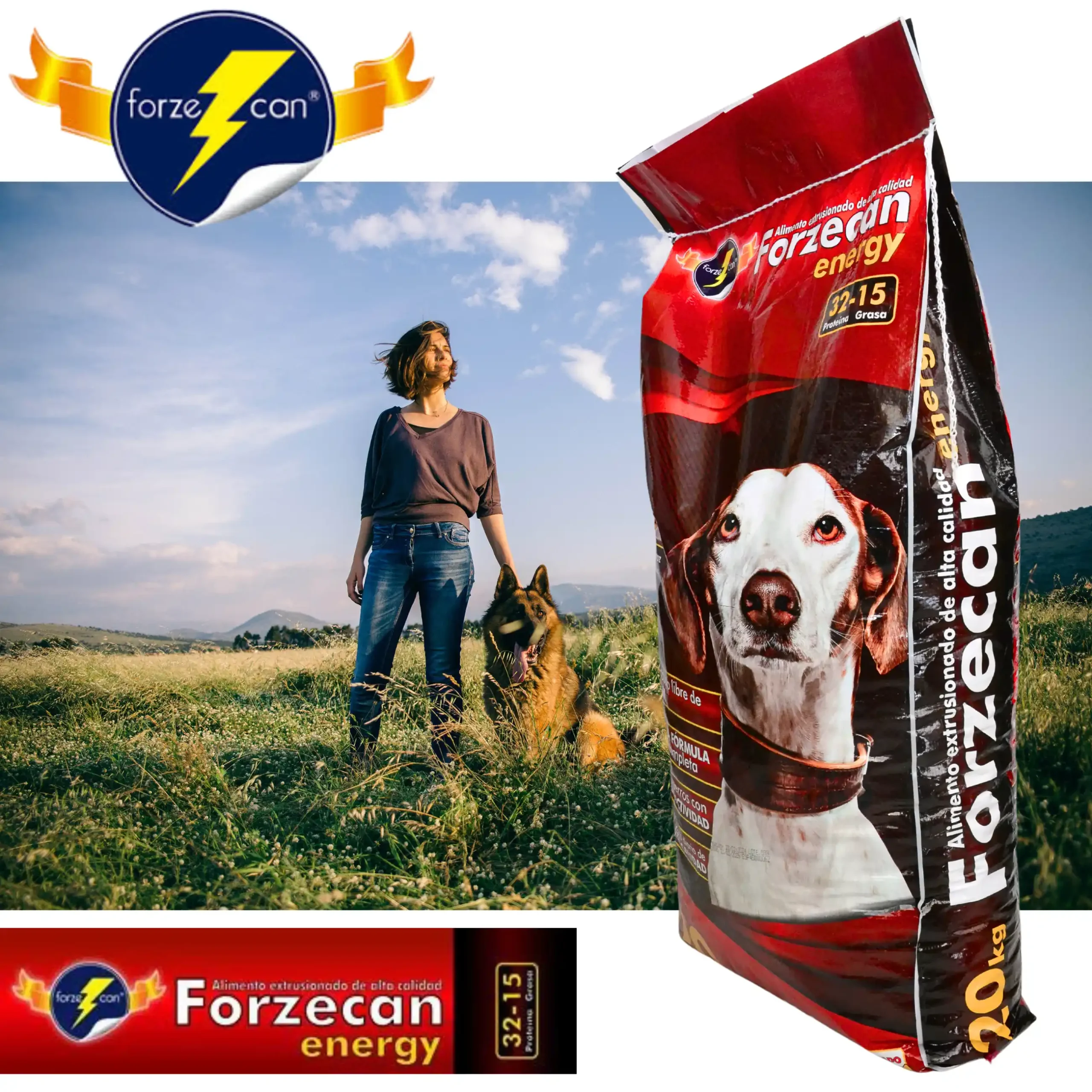 Karma Sucha Dla Psa 51% Mięsa Bez GMO FORZECAN ENERGY- 20kg - obrazek 3