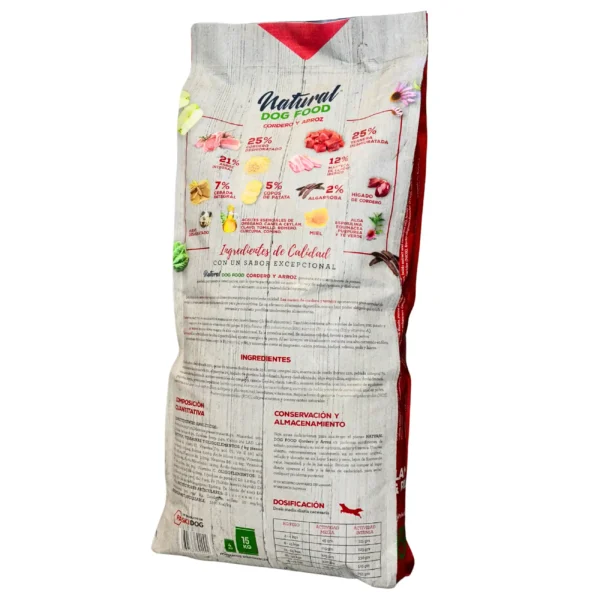 Karma Dla Psa Sucha 62% Jagnięcina Cielęcina 4kg NATURAL DOG FOOD