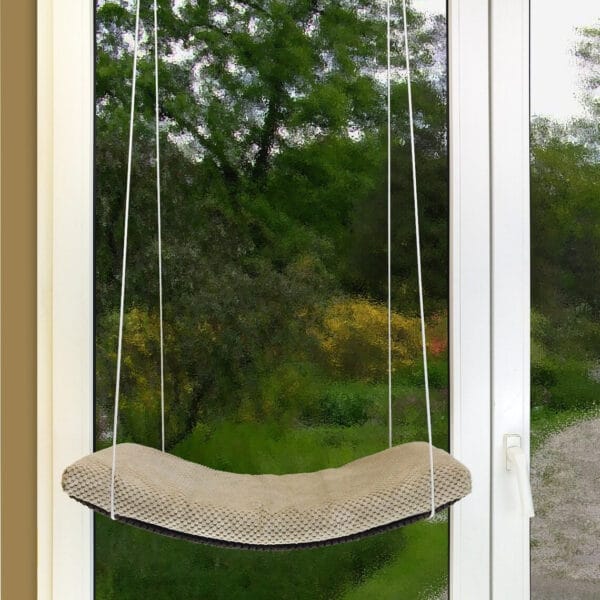 Półka okienna dla kota, wisząca ŁUK 60 cm SH-M-A60-G