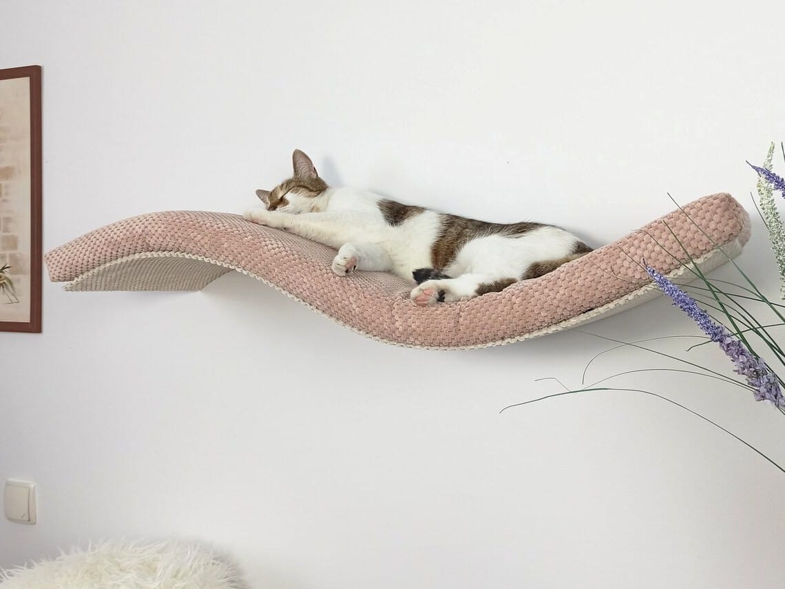 Półka ścienna dla kota, wisząca FALA SP 95 cm SH-M-W95SR - obrazek 12