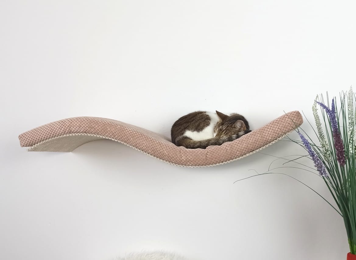 Półka ścienna dla kota, wisząca FALA SP 95 cm SH-M-W95SR - obrazek 6