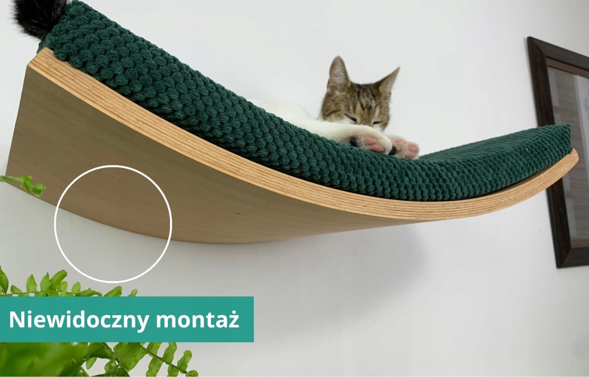 Półka ścienna dla kota, wisząca FALA 95 cm NL SH-W-W95L - obrazek 2